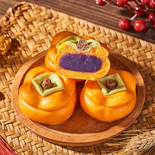 千味300g柿柿如意卡通包（紫薯餡）